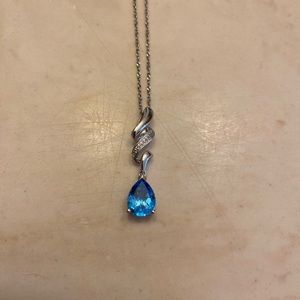 Silver Aquamarine Necklace